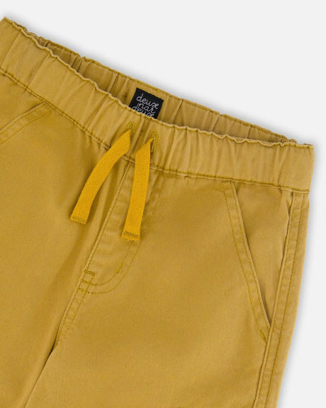 Twill Jogger Cargo Pants Ochre | Deux par Deux | Jenni Kidz