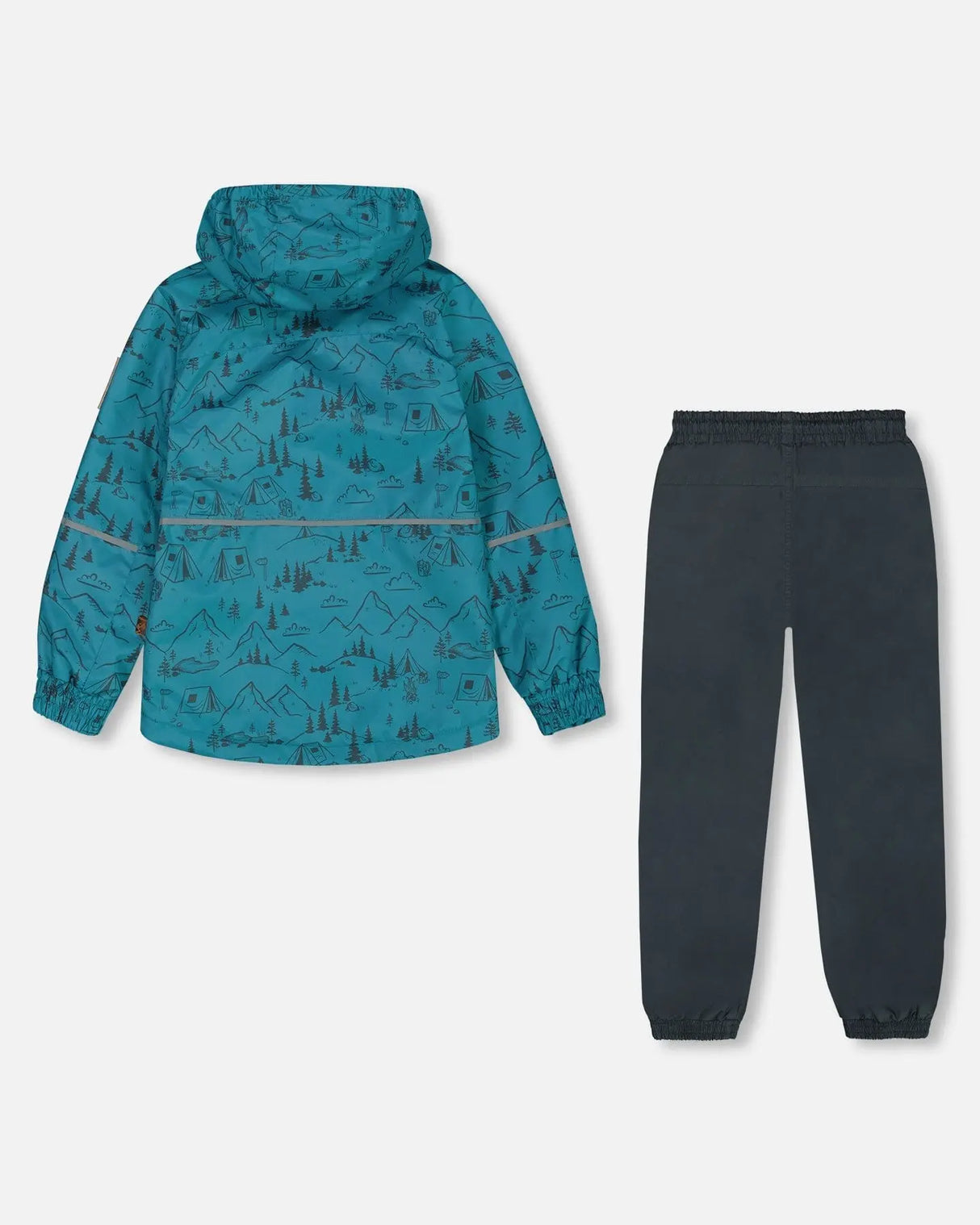 Two-Piece Mid-Season Outerwear Set Blue And Gray | Deux par Deux | Jenni Kidz