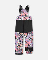 Two-Piece Play Snowsuit Black Retro Flower Print | Deux par Deux | Jenni Kidz