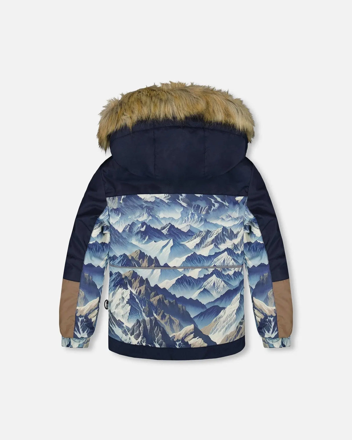 Two-Piece Play Snowsuit With Printed Colorblocked Jacket Navy Blue | Deux par Deux | Jenni Kidz
