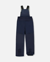 Two-Piece Play Snowsuit With Printed Colorblocked Jacket Navy Blue | Deux par Deux | Jenni Kidz