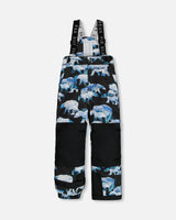 Two Piece Snowsuit Black Printed Blue Bears | Deux par Deux | Jenni Kidz