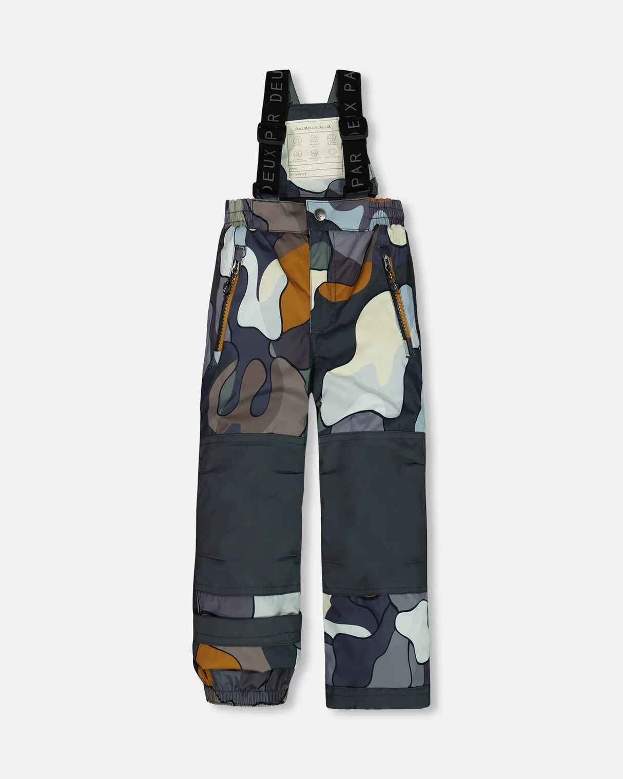Two Piece Snowsuit Colorblock And Print Camo Dark Gray | Deux par Deux | Jenni Kidz