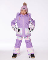 Two Piece Snowsuit Lilac Printed Hearts | Deux par Deux | Jenni Kidz