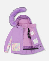 Two Piece Snowsuit Lilac Printed Hearts | Deux par Deux | Jenni Kidz