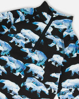 Two Piece Thermal Underwear Set Black Printed Polar Bears | Deux par Deux | Jenni Kidz