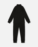 Two-Piece Thermal Underwear Set Black | Deux par Deux | Jenni Kidz