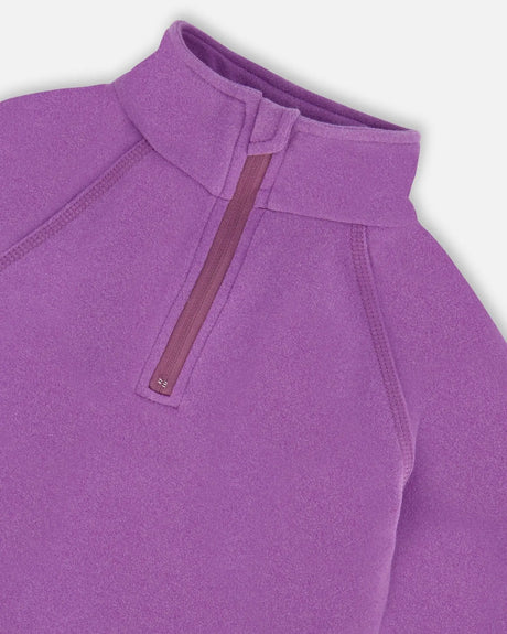 Two-Piece Thermal Underwear Set Lavender | Deux par Deux | Jenni Kidz