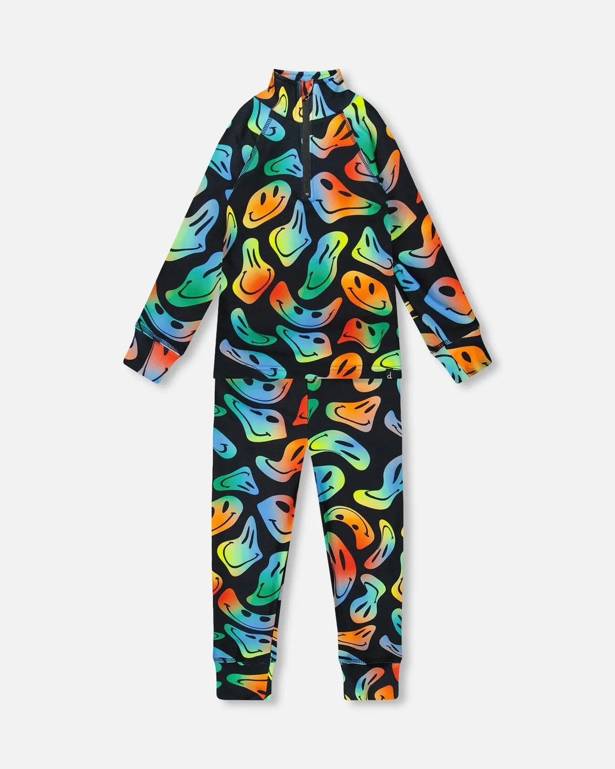 Two-Piece Thermal Underwear Set Smiley Face Boy | Deux par Deux | Jenni Kidz