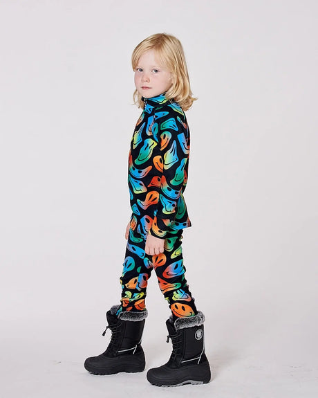 Two-Piece Thermal Underwear Set Smiley Face Boy | Deux par Deux | Jenni Kidz