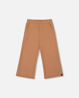 Waffle Flare Leg Pants Caramel Brown | Deux par Deux | Jenni Kidz