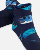 Water Shoes Shark Print Navy | Deux par Deux | Jenni Kidz