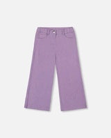Wide Leg Corduroy Pants Lavender | Deux par Deux | Jenni Kidz