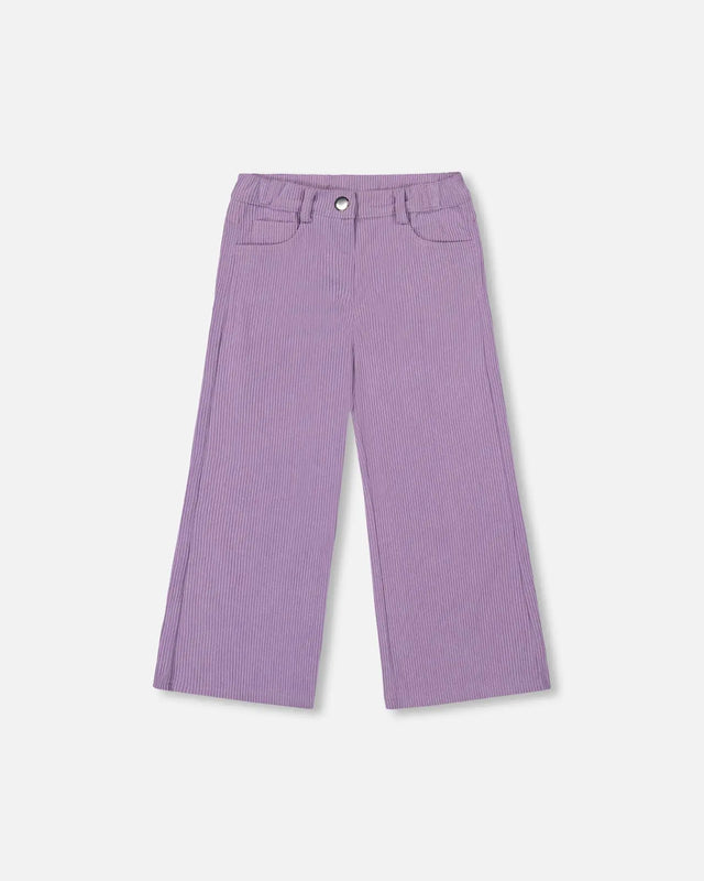 Wide Leg Corduroy Pants Lavender | Deux par Deux | Jenni Kidz