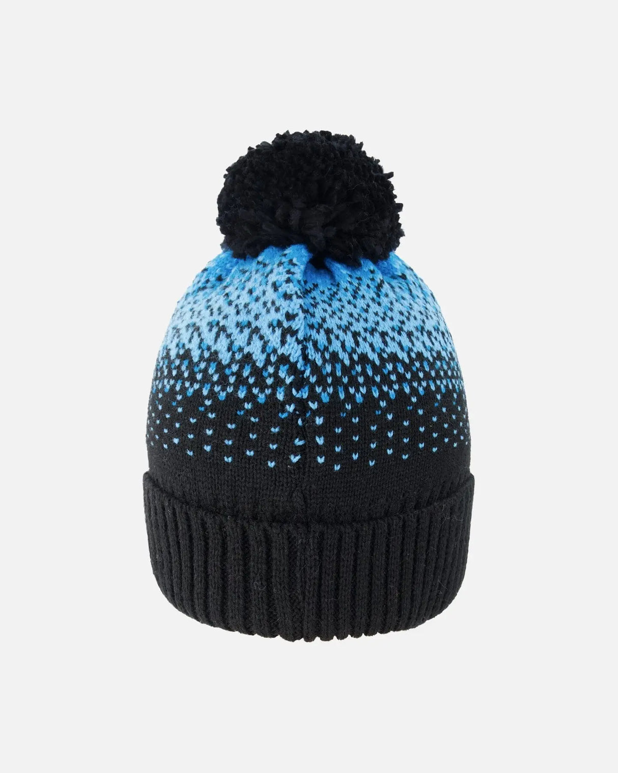 Winter Knit Pompom Hat With Lining Black And Blue | Deux par Deux | Jenni Kidz