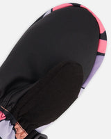 Winter Mittens Teknik Black Retro Flower Print | Deux par Deux | Jenni Kidz