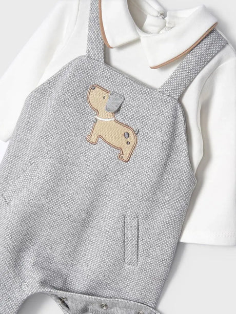 Woofle Patterned Romper Grey | Mayoral | Mayoral | Jenni Kidz