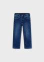 Mayoral boys slim fit jeans in Dark Denim with a clean everyday silhouette for ages 2Y to 10Y.