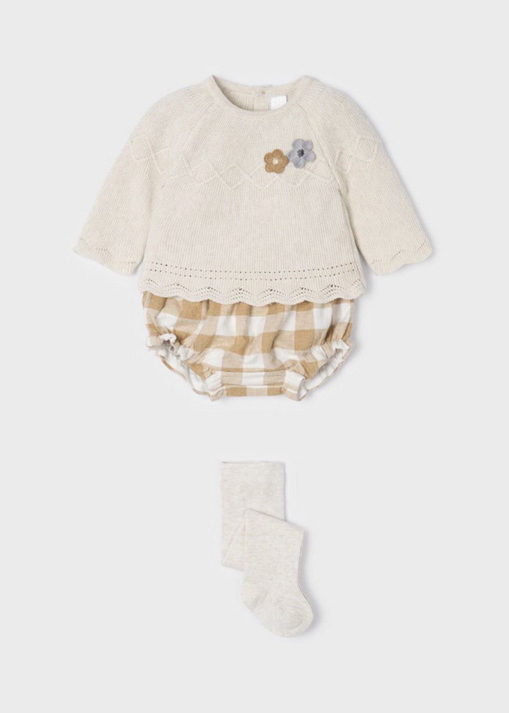 Baby Girl 3-Piece Bloomer, Sweater and Legging Set | Mayoral - Jenni Kidz