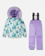 Deux Par Deux Two-Piece Discover Snowsuit Lavender – jacket + bibs set for kids, waterproof to −30°C.