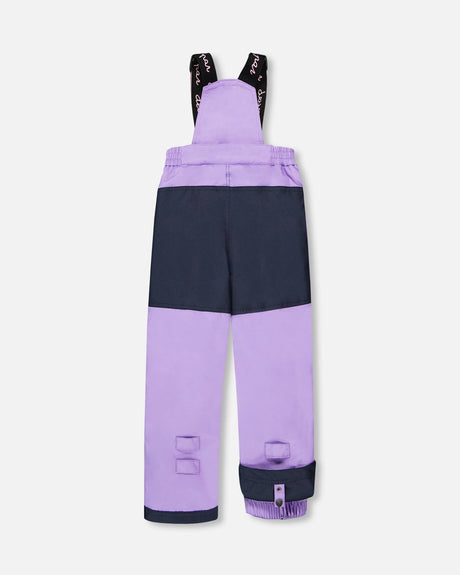 Deux Par Deux Play jacket unicorn lavender back view with detachable hood, wind protection