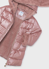 Girl Metallic Faux Fur Puffer Jacket| Mayoral