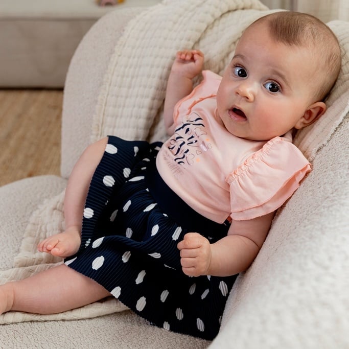 Pink and blue baby girl clearance dress