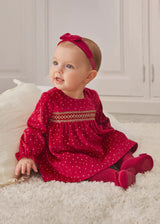 Baby Girls Velvet Dress- Red | Mayoral - Jenni Kidz
