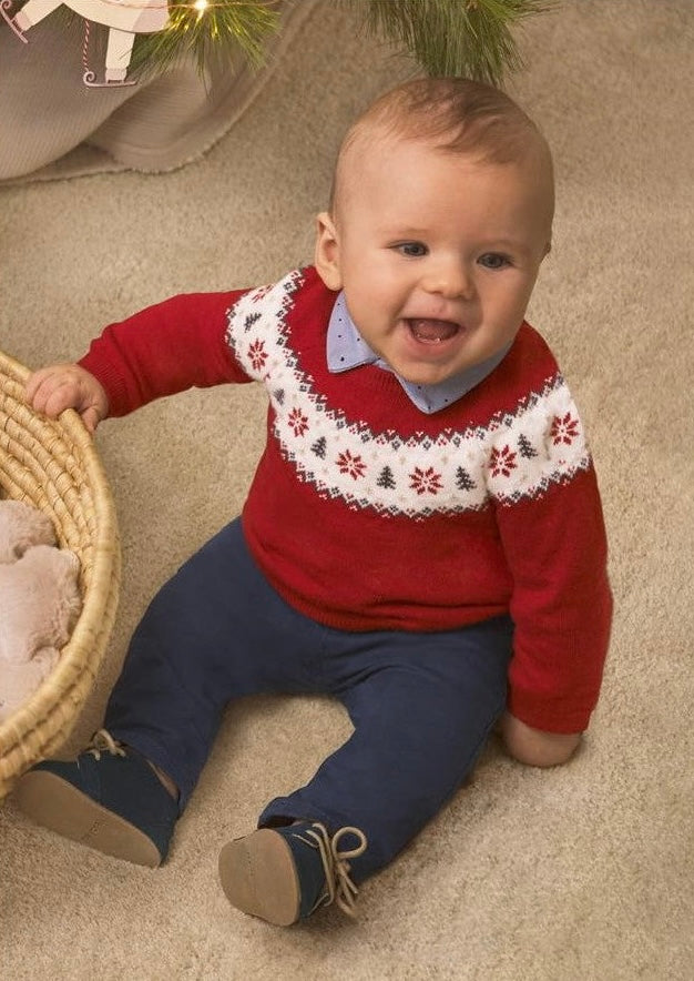 Buy Jacquard Christmas Sweater Boy RED Mayoral online Jenni Kidz