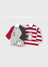Set of 2- Pieces Baby Cotton Long T-Shirts Boys | Mayoral - Jenni Kidz