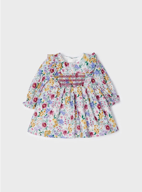 Baby Girls Smocked Multi Floral Dress – | Mayoral - Jenni Kidz