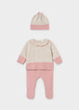 Mayoral newborn 3-piece knit set in Rosa Baby Vigore, sizes 2-18M – product view 1