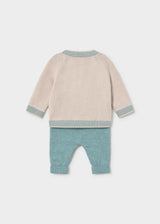 Newborn Boy Pants and Bear Sweater Set | Mayoral