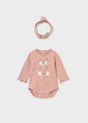 Mayoral newborn girl 3-piece set in Nude Vigore, sizes 2-18M – product view 2