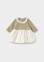 Mayoral newborn girl knit dress in Bay Leaf, sizes 2-18M – product view 1
