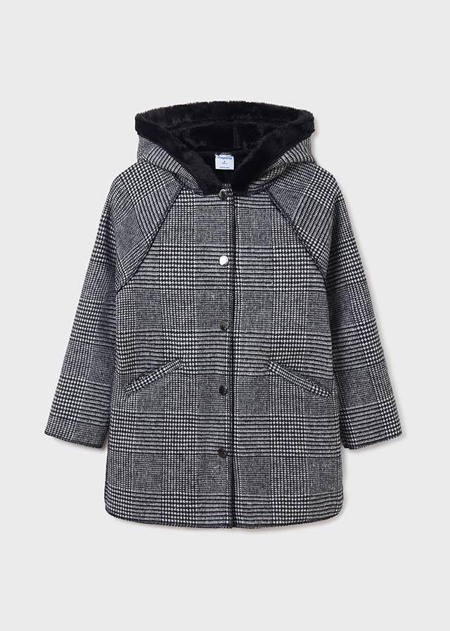 Girls checked coat hotsell