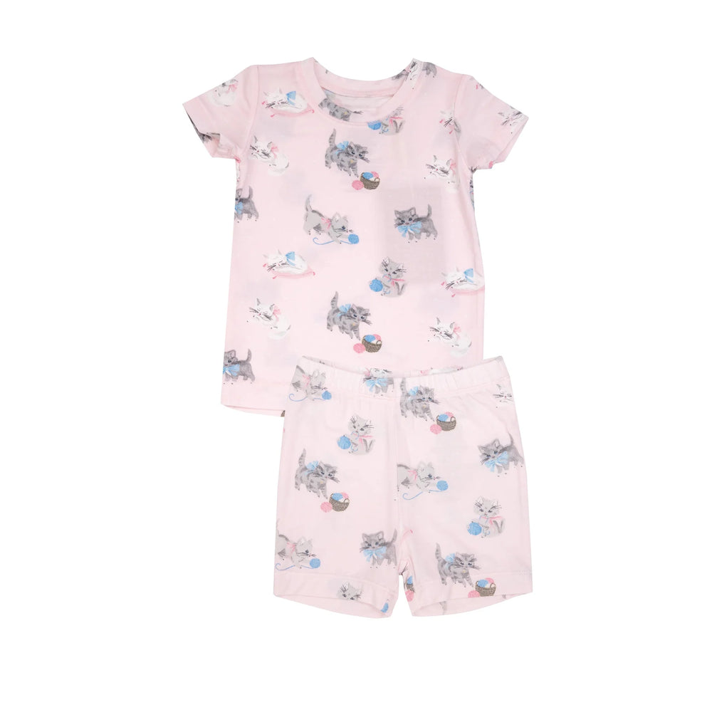 Short Loungewear Set - Vintage Kitten | Angel Dear - Jenni Kidz