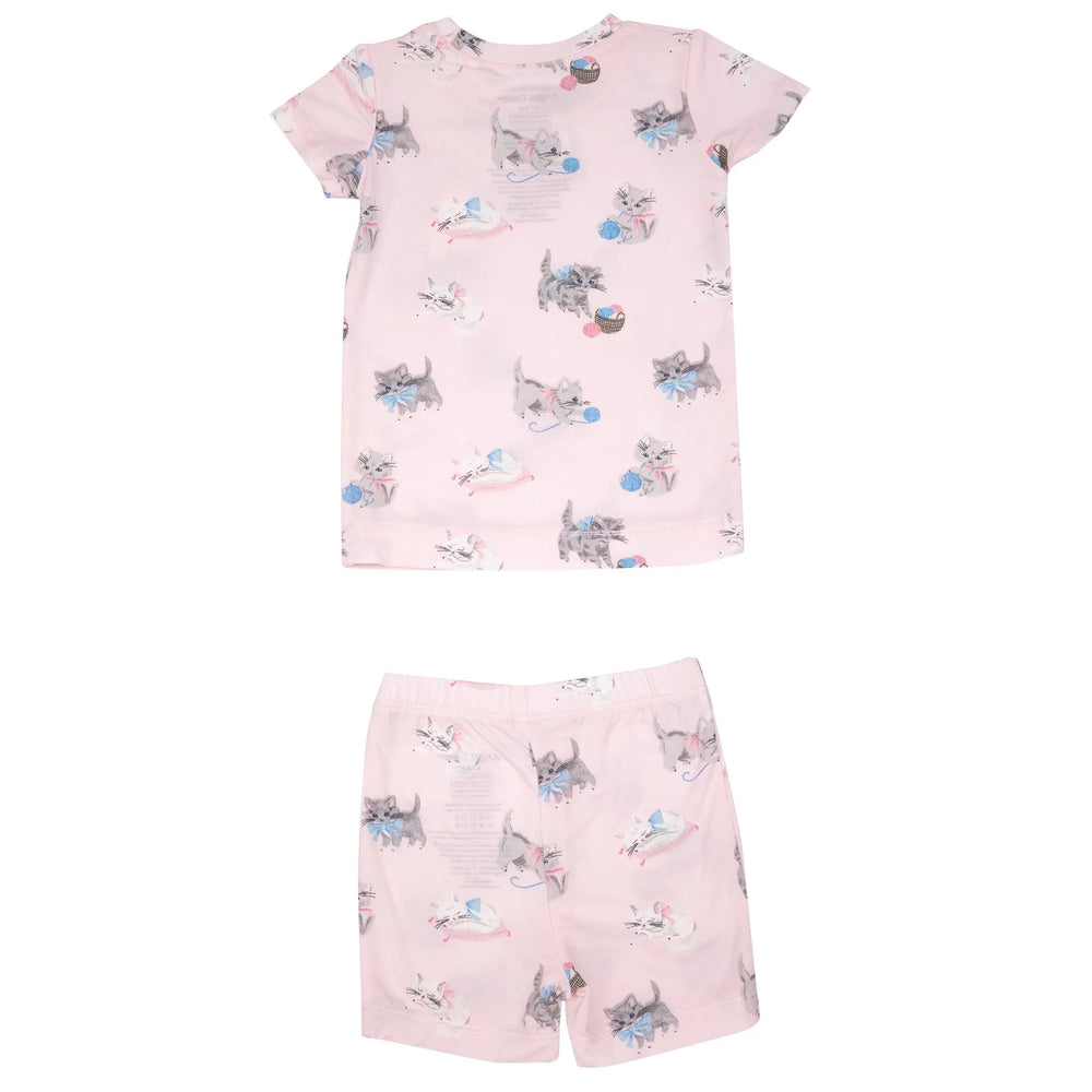 Short Loungewear Set - Vintage Kitten | Angel Dear - Jenni Kidz