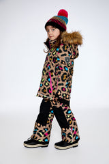 Two Piece Snowsuit Multicolor Leopard Print-1