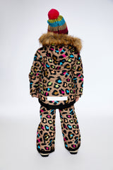 Two Piece Snowsuit Multicolor Leopard Print-2