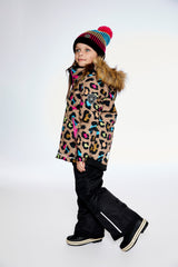 Two Piece Snowsuit With Colourful Leopard Print-1