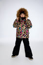 Two Piece Snowsuit With Colourful Leopard Print-0