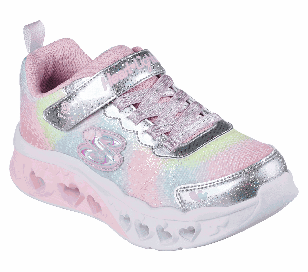 Youth Girls Flutter Heart Lights Simply Love Sneaker Jenni Kidz