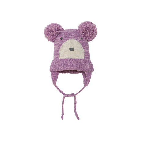 Baby Earflap Winter Hat Purple Mix-0