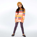 Striped Long Sleeve Tunic With Pocket And Frill-2