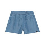 Short With Bow Blue Chambray-0