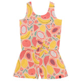 Printed Sleeveless Knotted Jumpsuit Coral Fruits-0