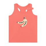 Organic Cotton Graphic Knot Tank Top Coral-0