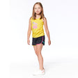 T-Back Tank Top With Mesh Yellow-1