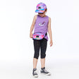 Long Tank Top With Iridescent Applique Purple-2